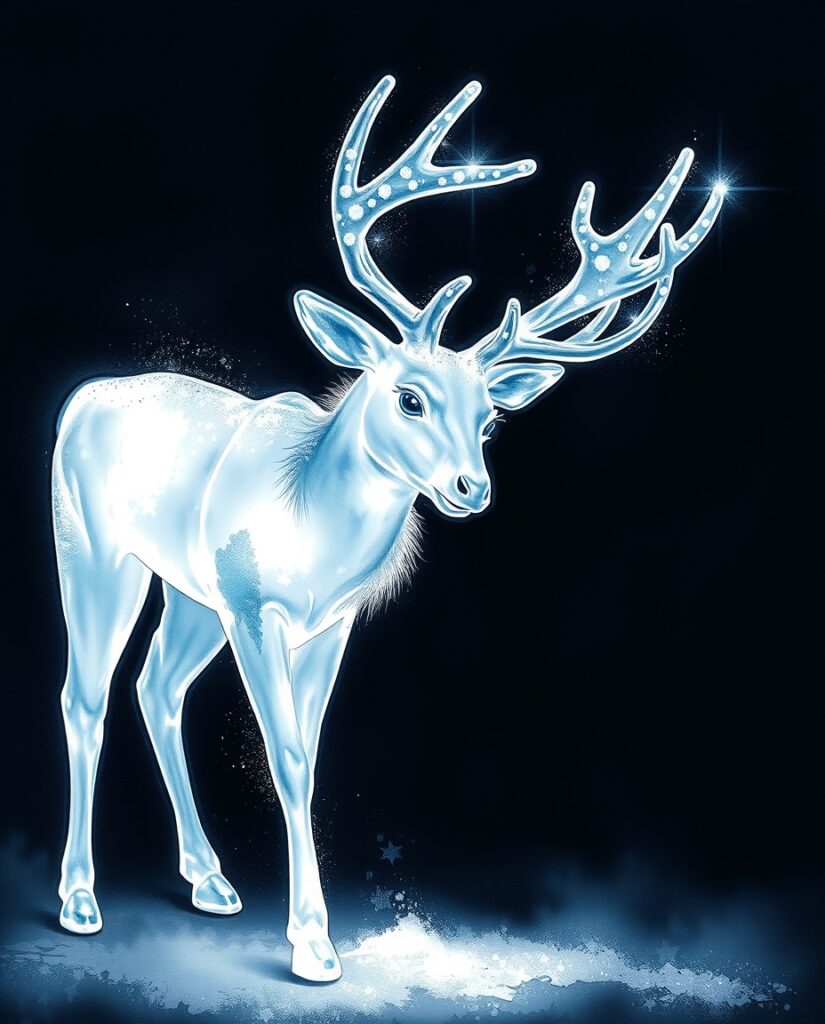 18 Cool Reindeer Painting Ideas Flux Schnell delicate watercolor painting Transparent reindeer 3 1